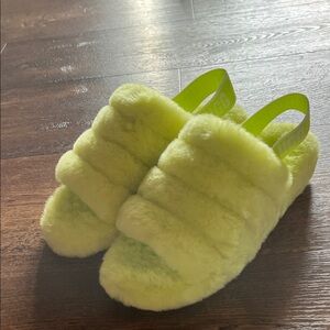 UGG BRAND NEW Bright neon Fluffy Slippers